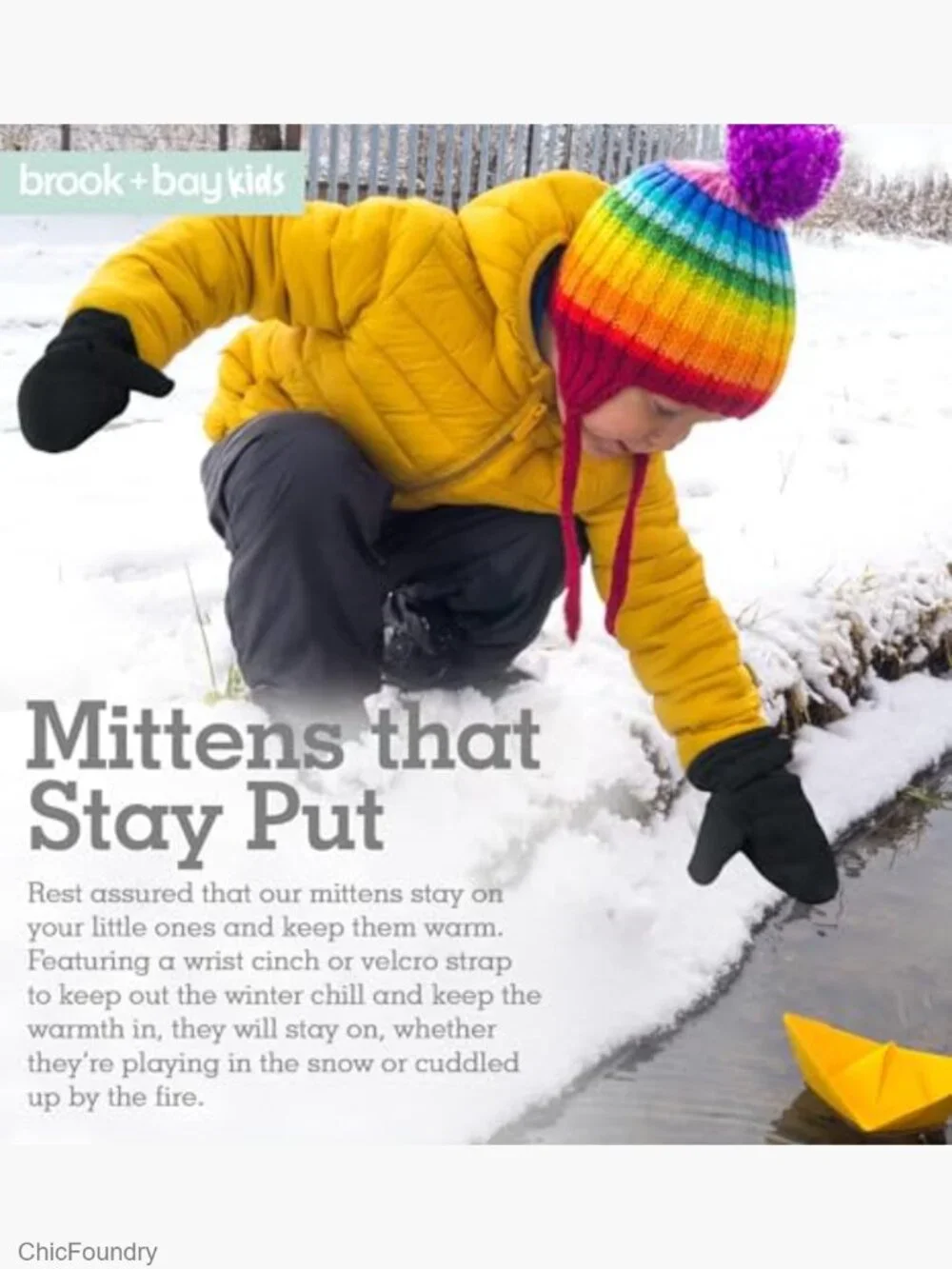 Toddler Fleece Hat & Mittens Set Sherpa Lined Winter